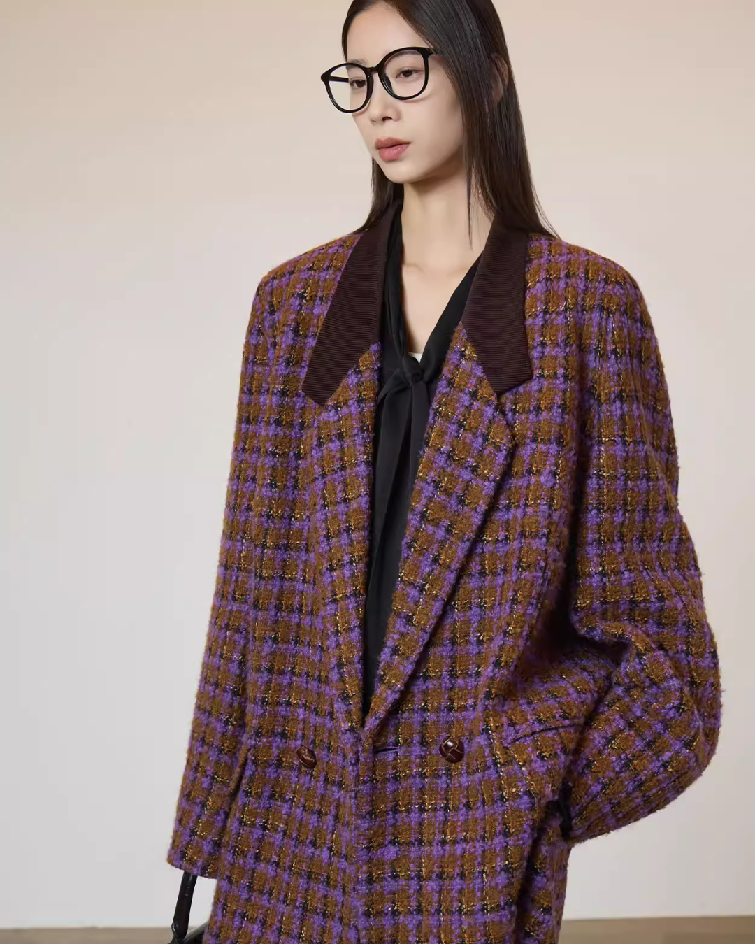 Tweed Plaid Blazer / Half Pants SUY0018