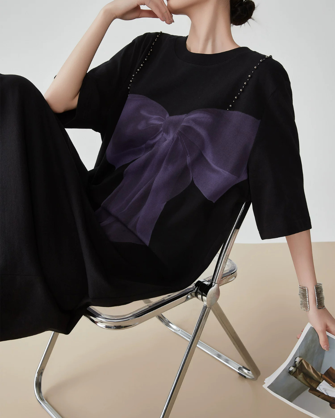 Big Ribbon T-Shirt Dress FER0142