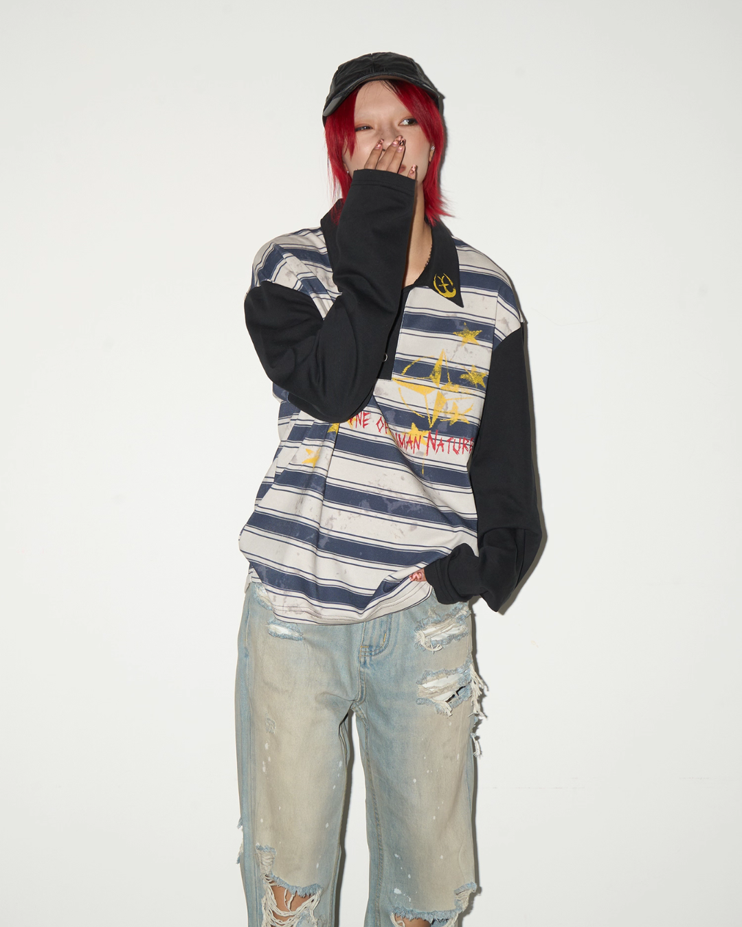 Polo Neck Long Sleeve T-Shirt MCY0013