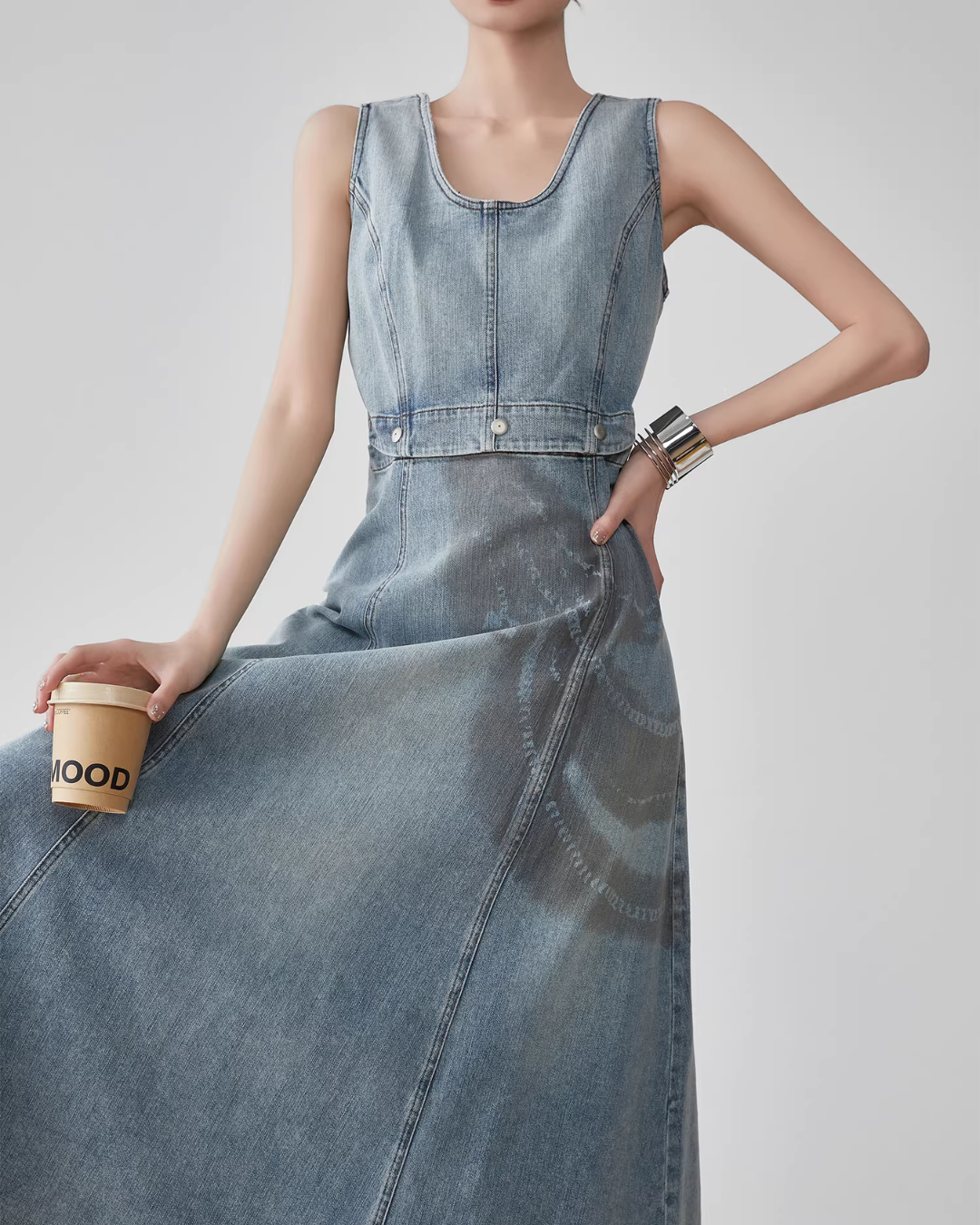 Washed Vest Strap Dress FER0106