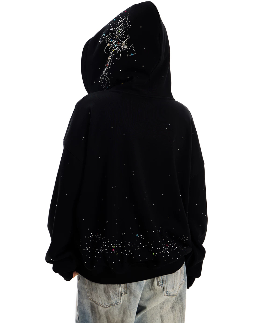 Starry Rhinestone Hoodie Jacket ZTS0021