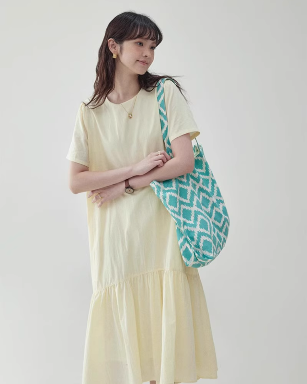 Round Neck Flare Long Dress AMU0030