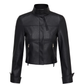 Leather Stand Collar Short Jacket IMX0005