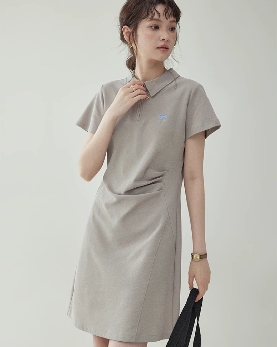 Half Zip Polo Dress AMU0004