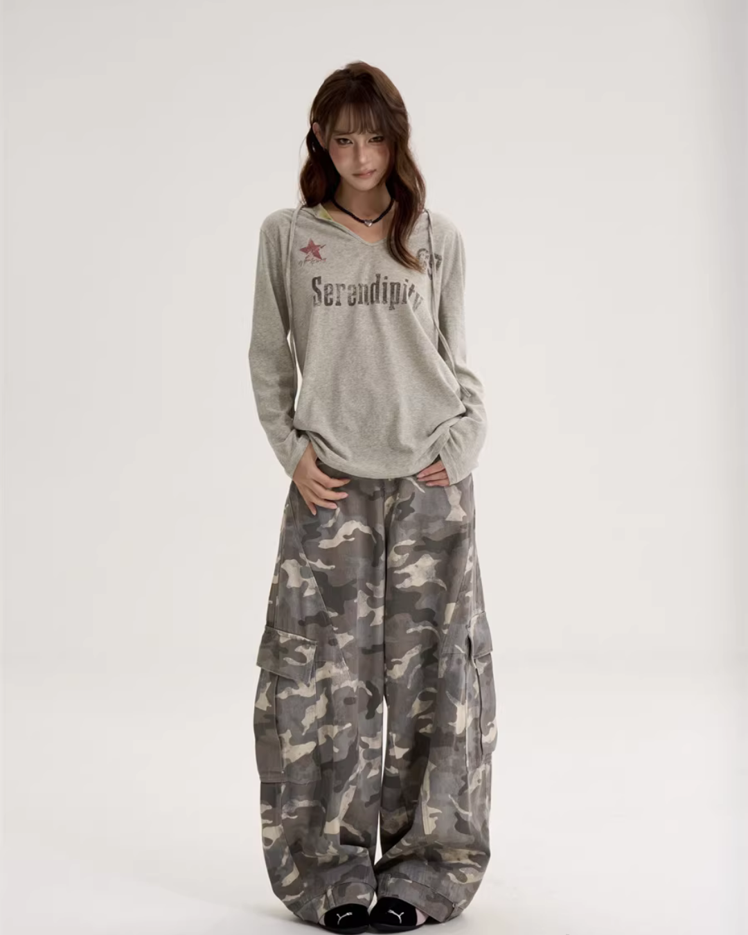 V-Neck Long Sleeve Top  ONP0010