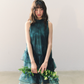 Dark Green Chiffon Dress CAS0005