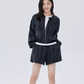 Round Neck Zip-Up Short Jacket SHN0022
