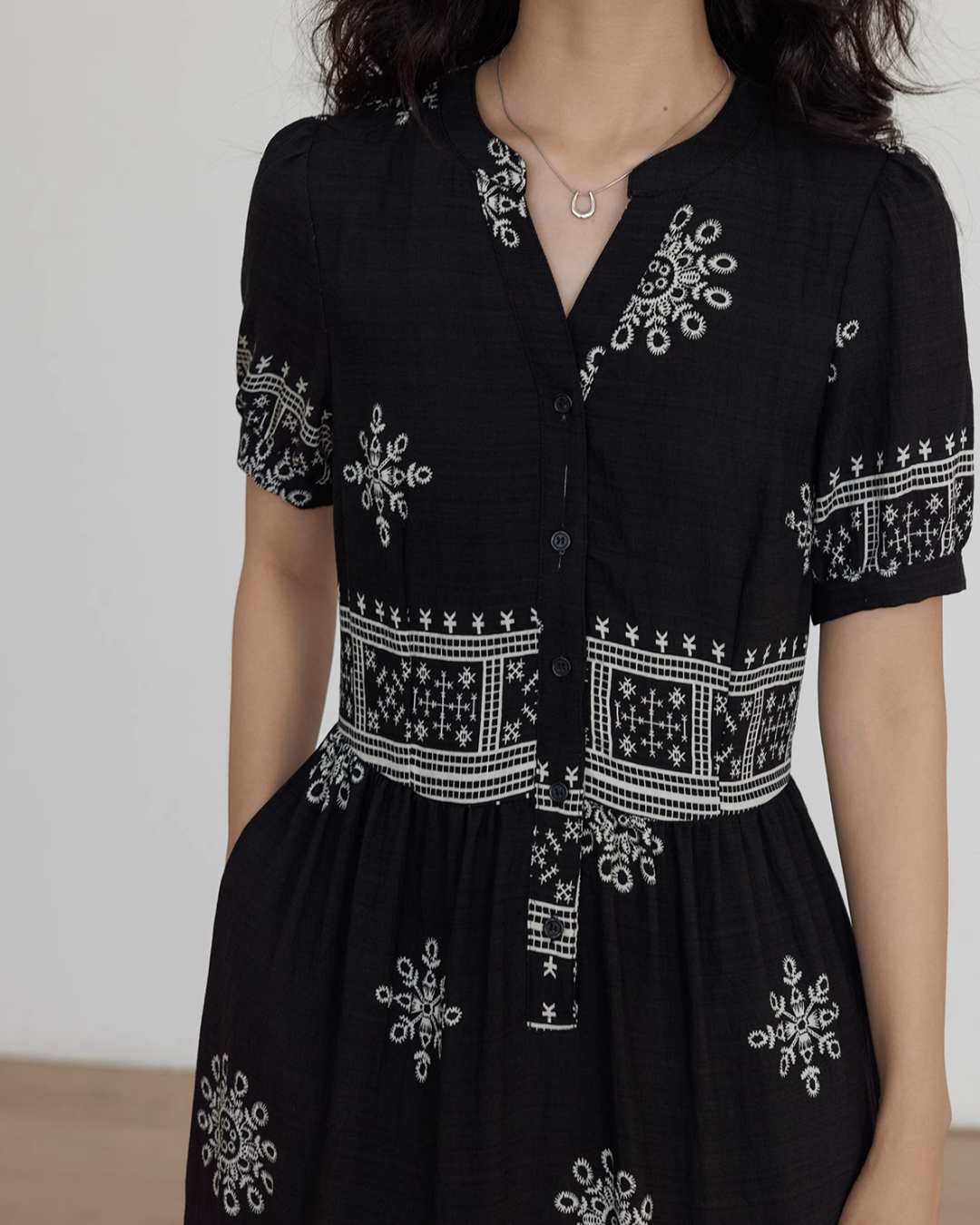 Summer Embroidered Vintage Dress VAS0100