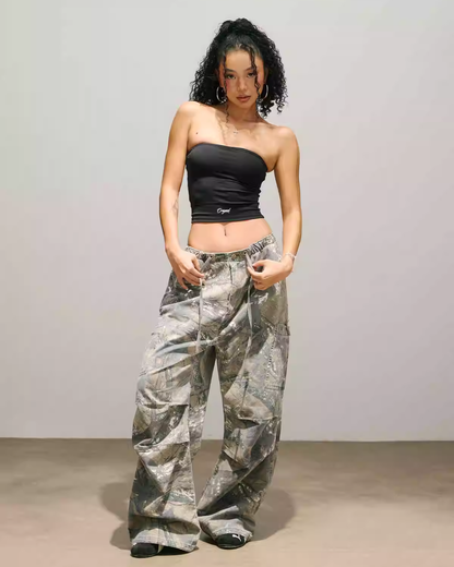 Camouflage Strap Pocket Cargo Pants SMD0002