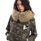 Fur Hood Camouflage Jacket BGS0016