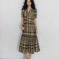 Tiered Check Shirt Dress VAS0056