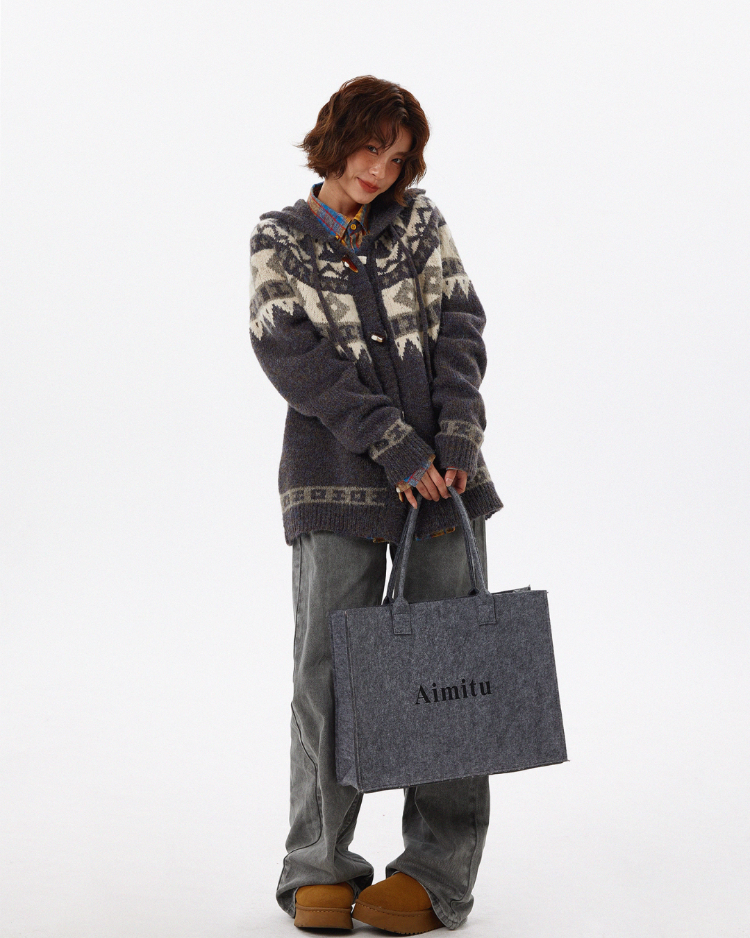 Nordic Duffle Button Knit Cardigan HGX0039