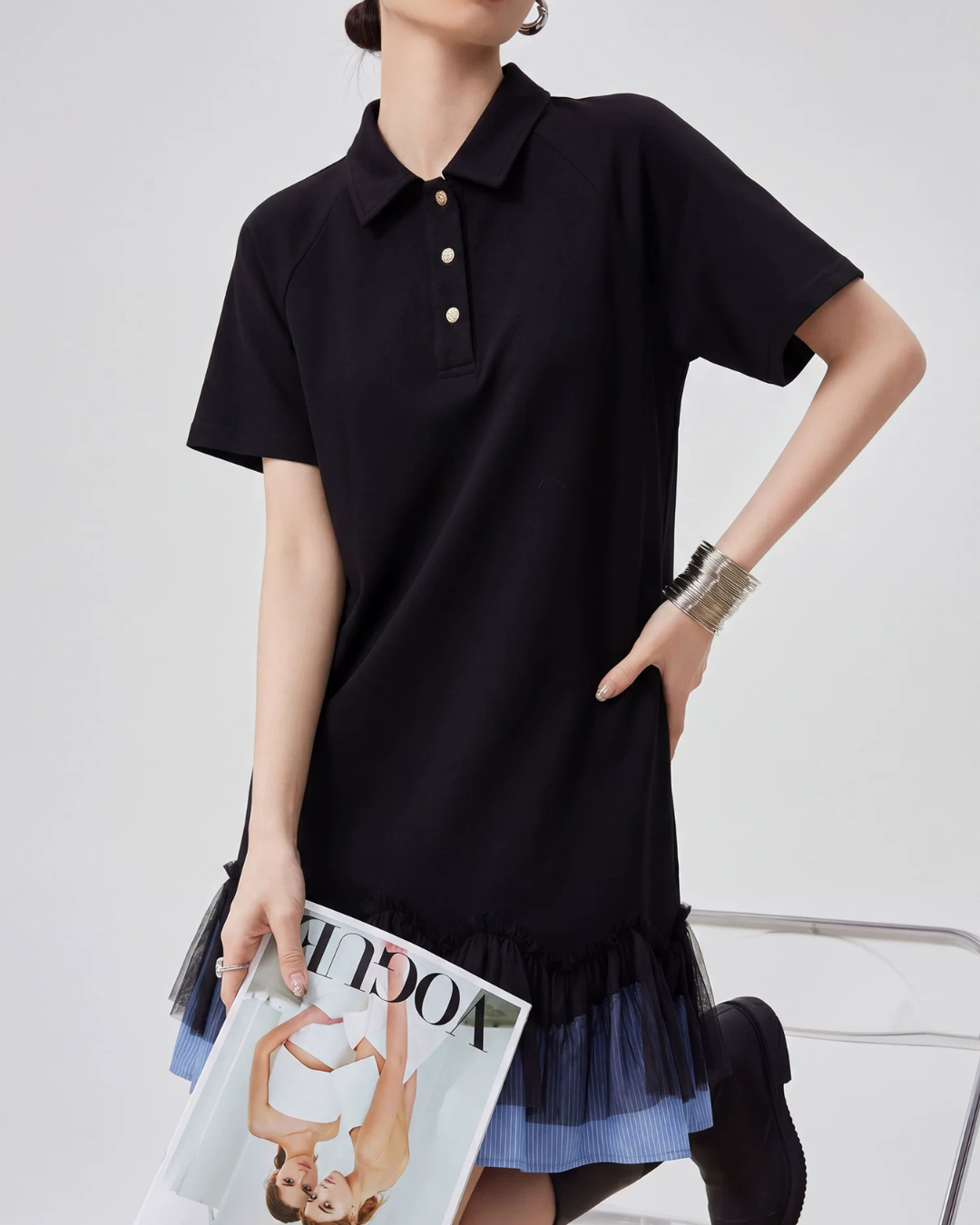 Docking Frill Polo Dress FER0305