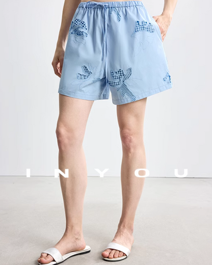 Watermark Embroidery Shirt / Casual Shorts IWY0014