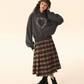 Big Plaid Long Skirt EZK0037