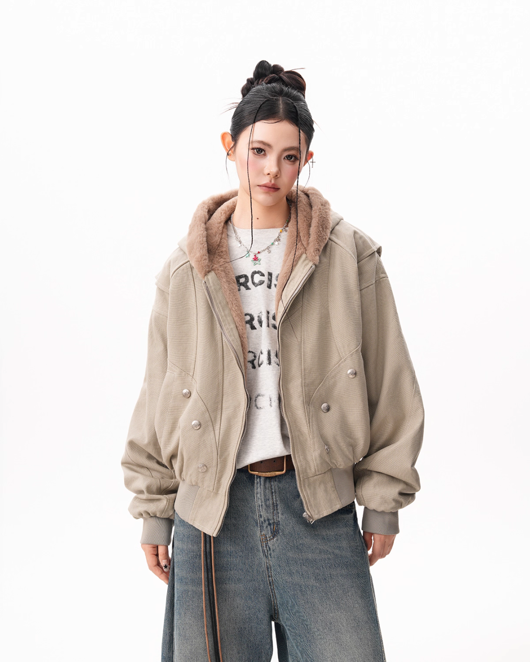 Inner Fleece Zip-up Hoodie BWA0009