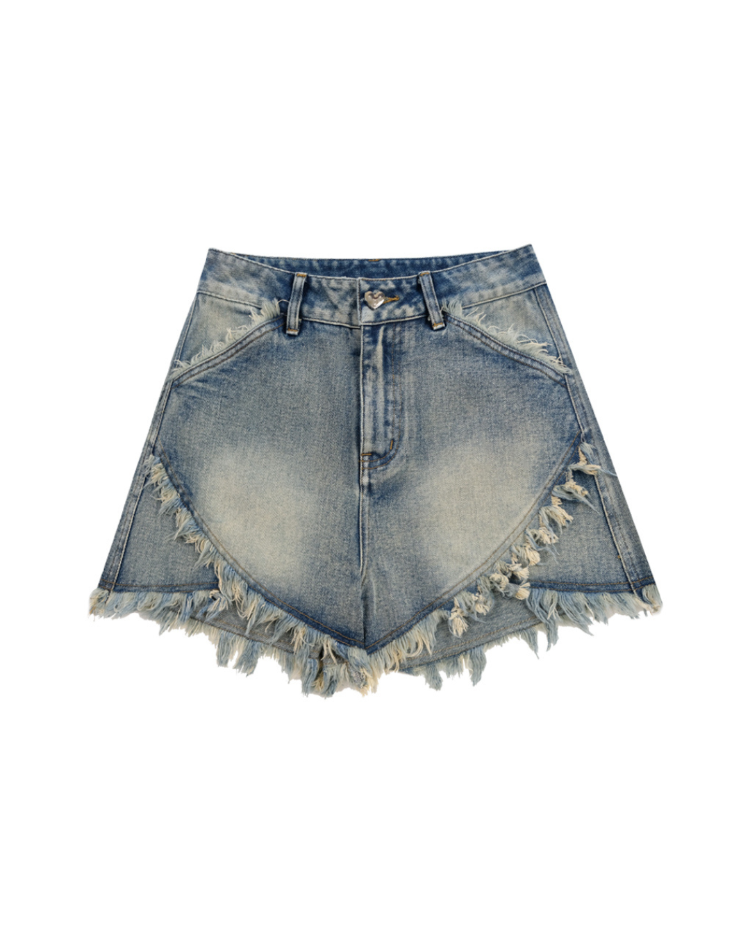 Cut Frill Denim Shorts ZZF0222