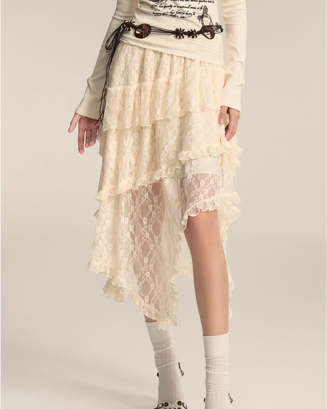 Tiered Lace Skirt AFD0020