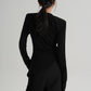 Asymmetry Crew Neck Tops SRS0331