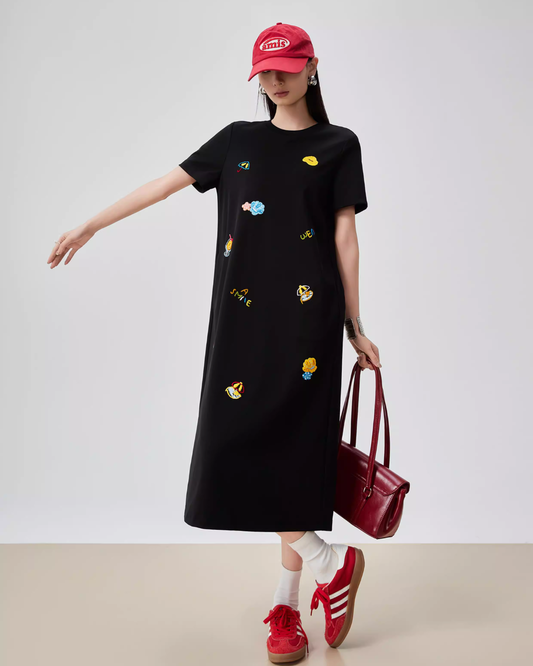 Embroidered T-Shirt Dress FER0104