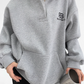Bicolor Half Button Hoodie  YLS0688