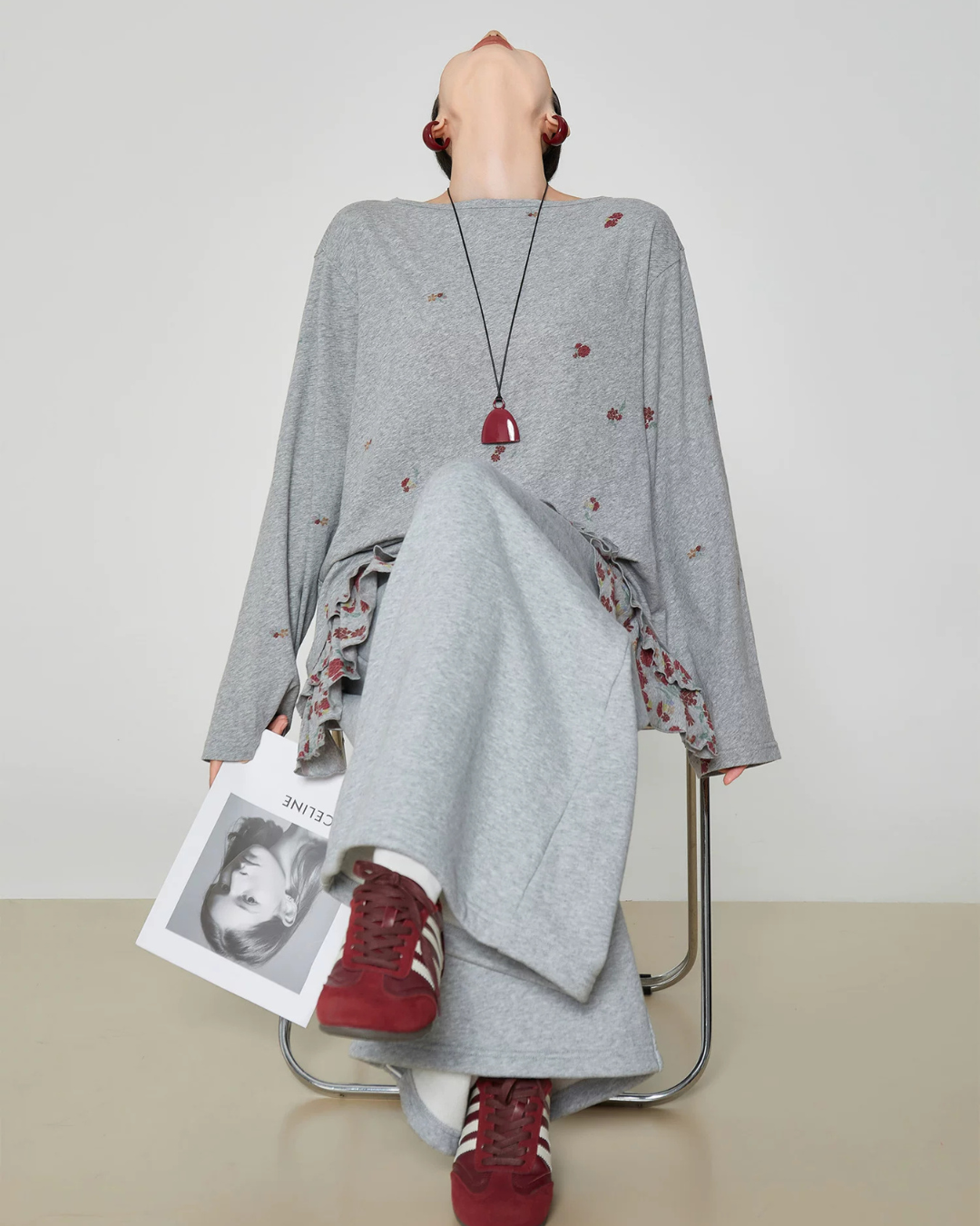 Patchwork Double-Layer Long-Sleeve T-Shirt FER0390