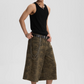 Retro Camouflage Cargo Cropped Shorts JHQ0006