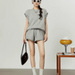 Gray Loose Tops / Shorts LLA0059