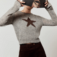 Star Round Neck Knit / A-line Mini Skirt LLA0539
