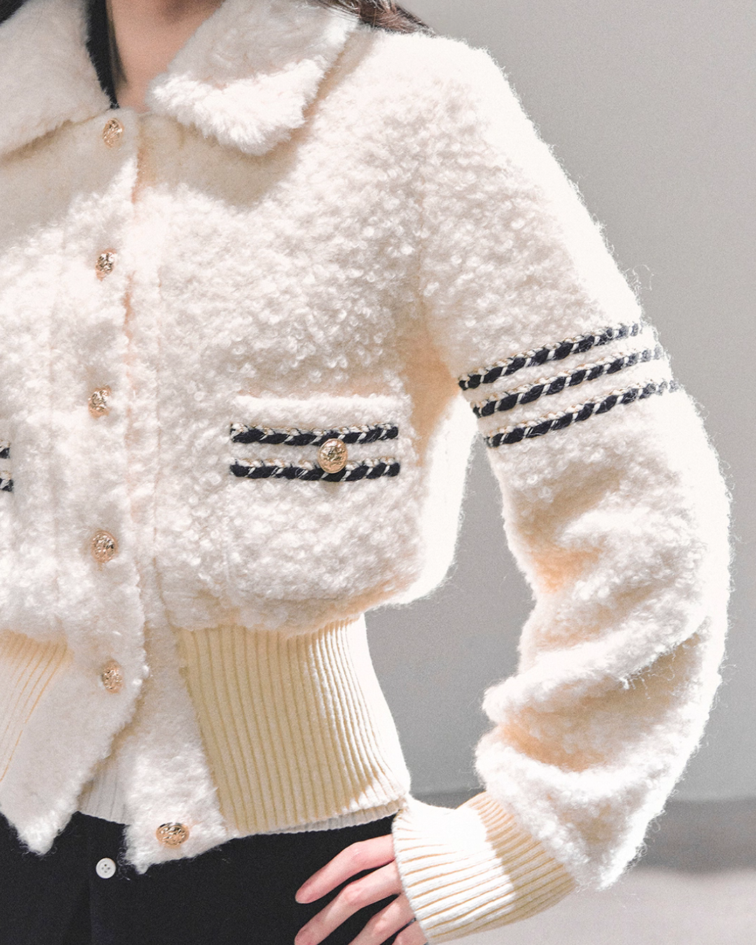 Fluffy Wool Padded Jacket LAS0049