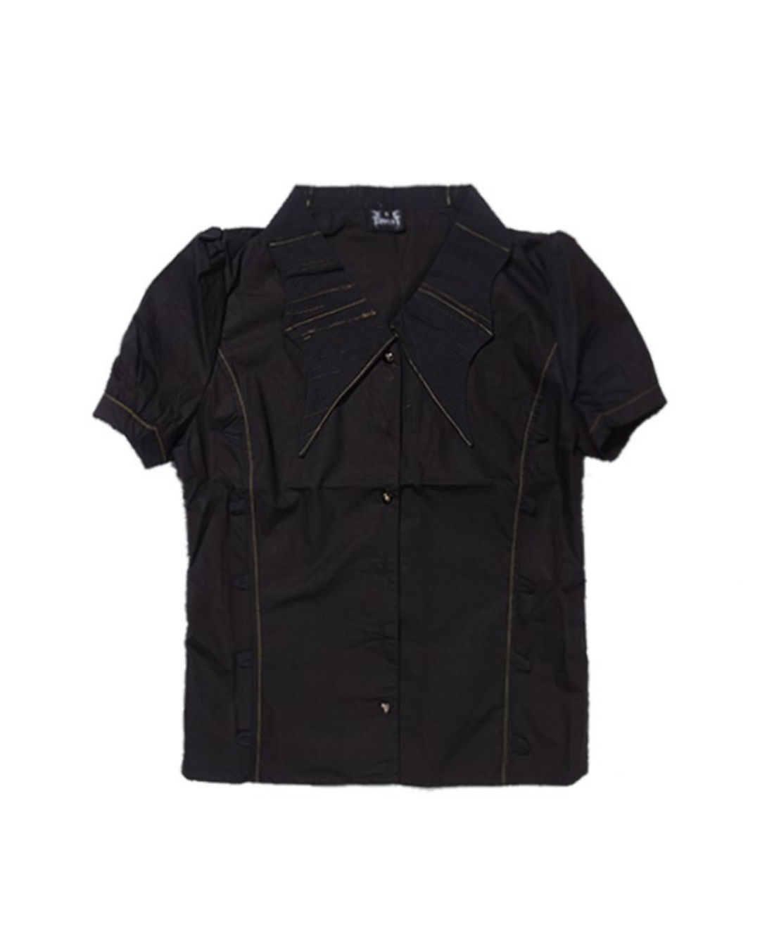 Puff Sleeve Dark Slim Shirt ADW0003