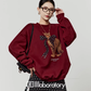 Bow Leopard Sweatshirt / Polka Dot Mini Skirt LLA0614