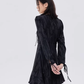 Marble Mid-Length Black Dress SHN0051