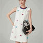 3D Pom-Pom Sleeveless Dress FER0146