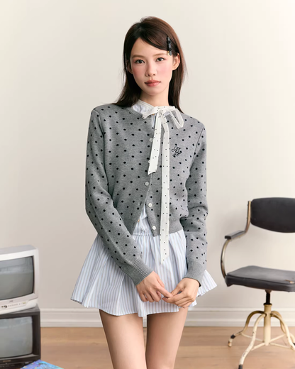 Polka Dot Round Neck Knit MST0003