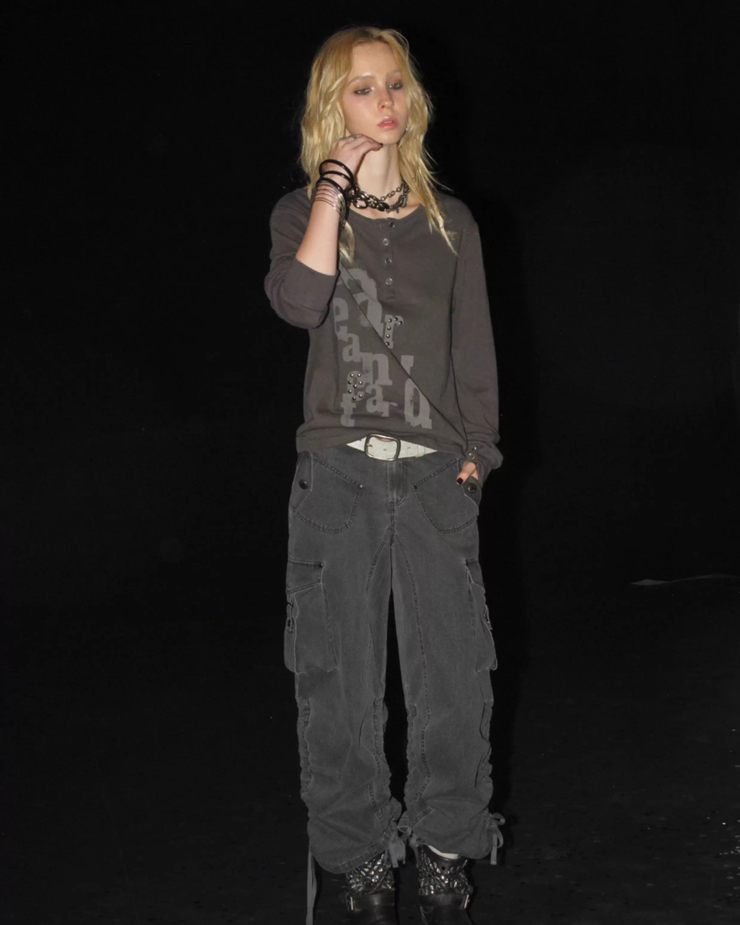 Multi Pocket Washed Cargo Pants WAT0017