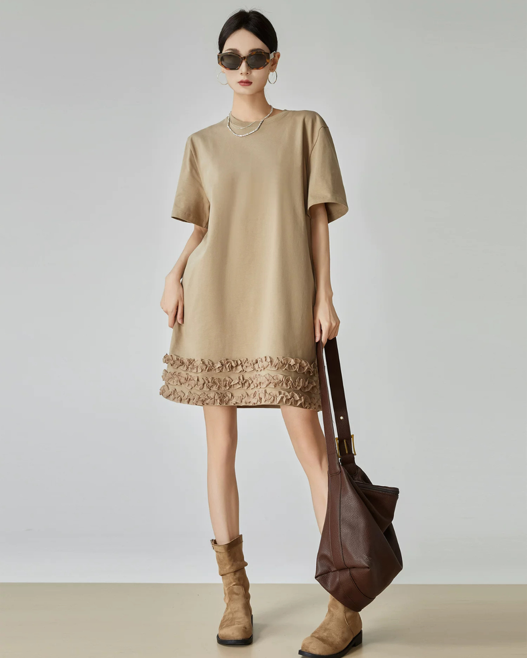 Churu Frill T-Shirt Mini Dress FER0129