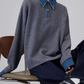 Denim Shirt Docking Knit Top SUY0025