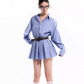 Plaid Pleated Shirt Dress TUW0006