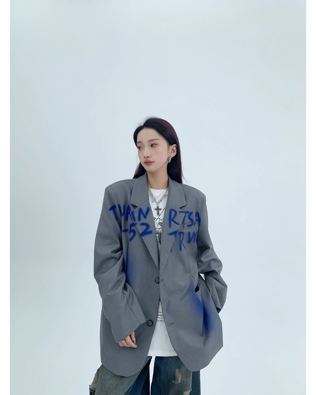 ゆ 5/6 【モード】Doodle paint big jacket Doodle Paint Big Jacket YLS0113 – AuroraBoutique