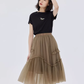 Ruffled Mid-Length Skirt SHN0028