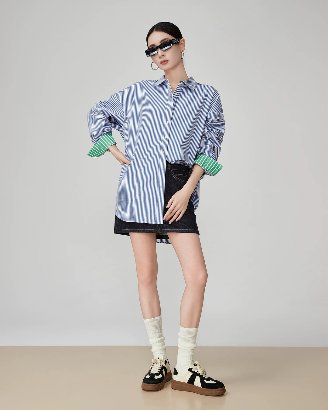 Blue Striped Long-Sleeve Shirt FER0182