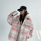 Brushed Plaid Long Sleeve Jacket YLS0397