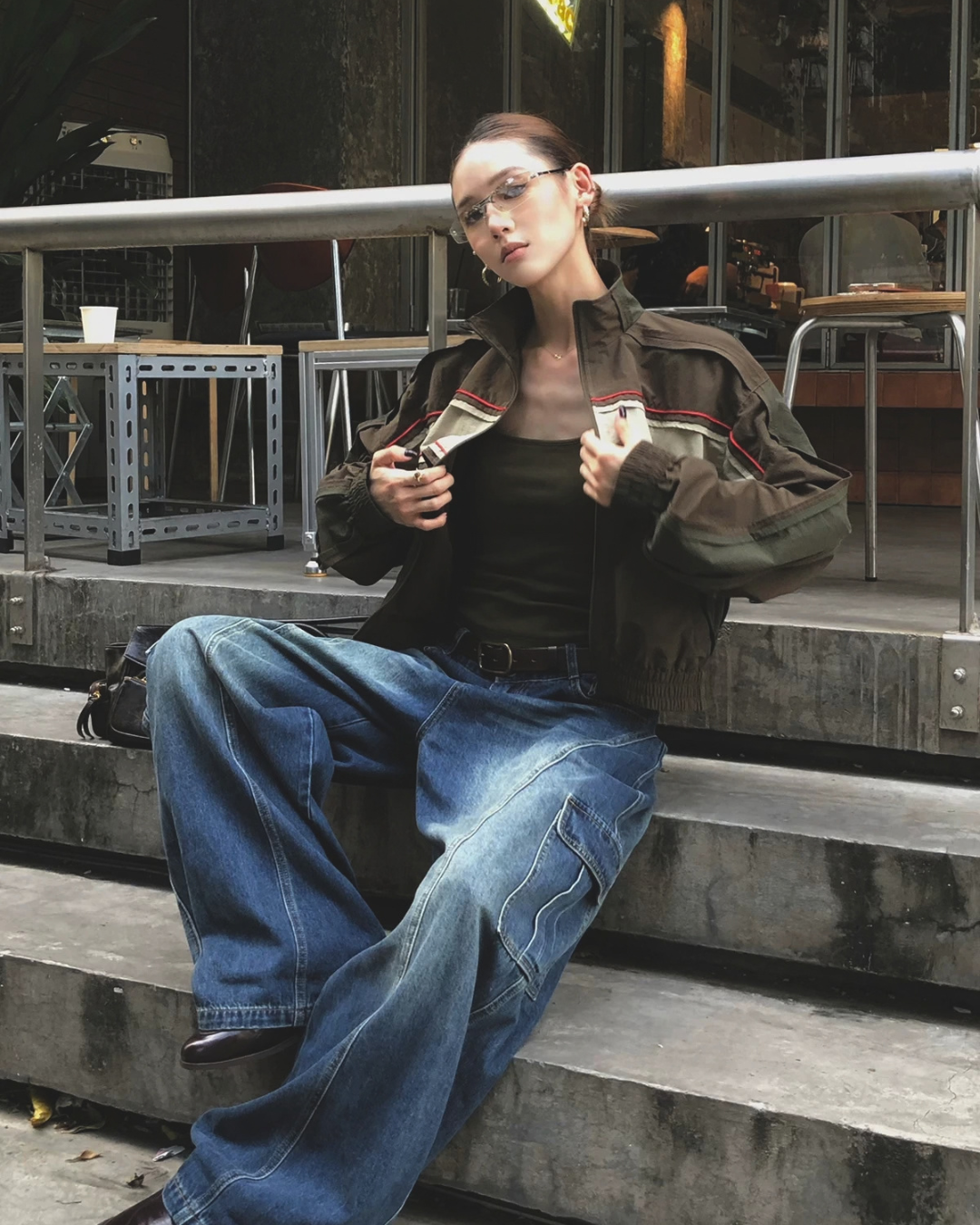 Cropped Color-Block Track Jacket WWP0015