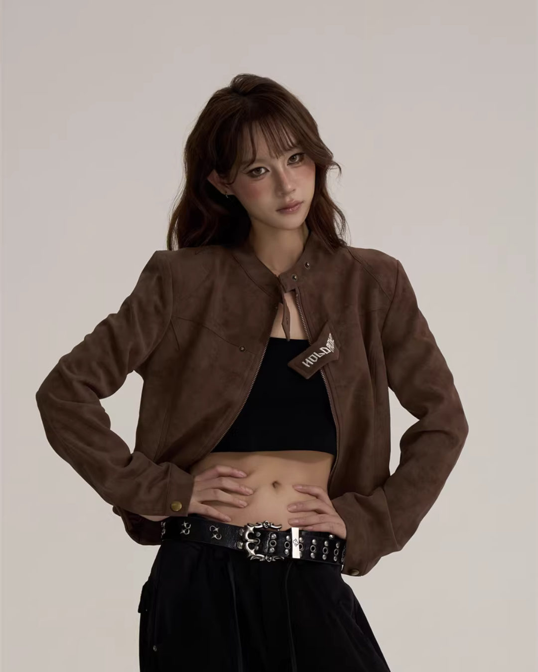 Suede Cropped Jacket ONP0003