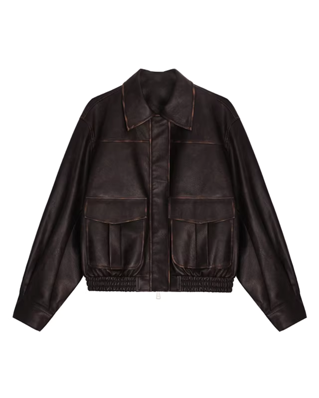 Retro Brown Leather Jacket DEP0003