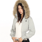 Fur Cropped Zip Up Hoodie BGS0013