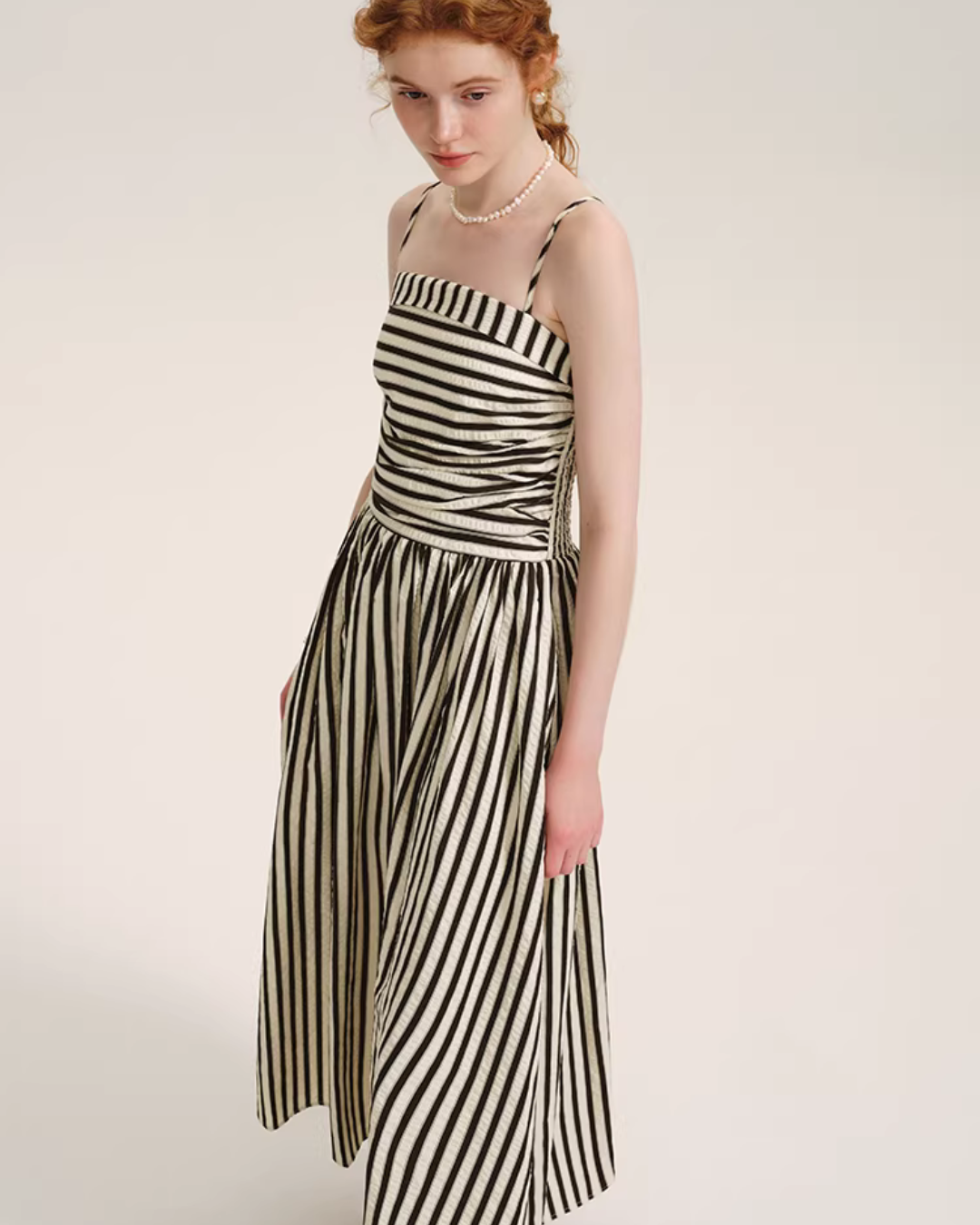 Striped Spaghetti Strap Dress DEP0005