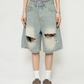 Damaged Wide Denim Pants ZRS0041