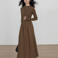 Mock Neck Top Docking Flare Skirt VAS0183
